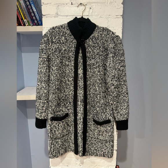 Vintage Women's Monto Por Le Chois Boucle Knit‎ Sweater Coat Cardigan Small - Picture 1 of 4